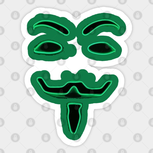 green face Sticker by LedDes